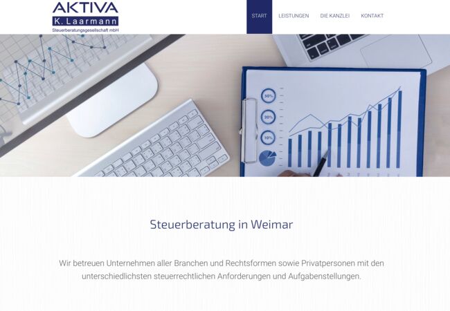 Website Erstellung Steuerberatung Aktiva Weimar