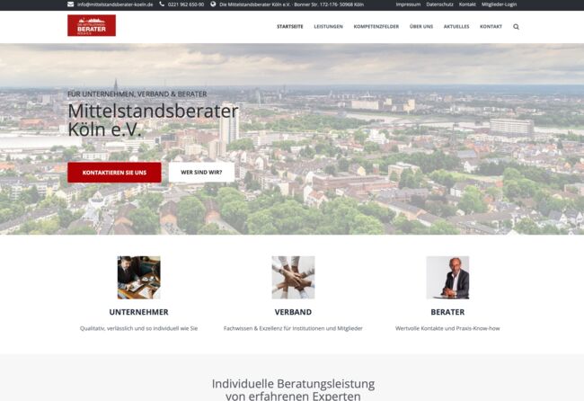 Webdesign Mittelstandsberater Köln